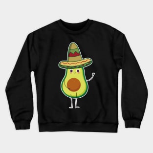 Avocado Mexican With Sombrero Mexicano Cute Gift T-shirt Crewneck Sweatshirt